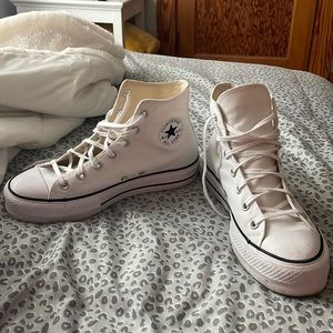 White platform converse